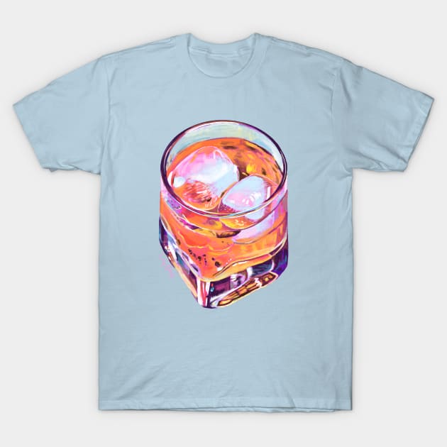 Happy hour: Whiskey on the rocks T-Shirt by VeryBerry